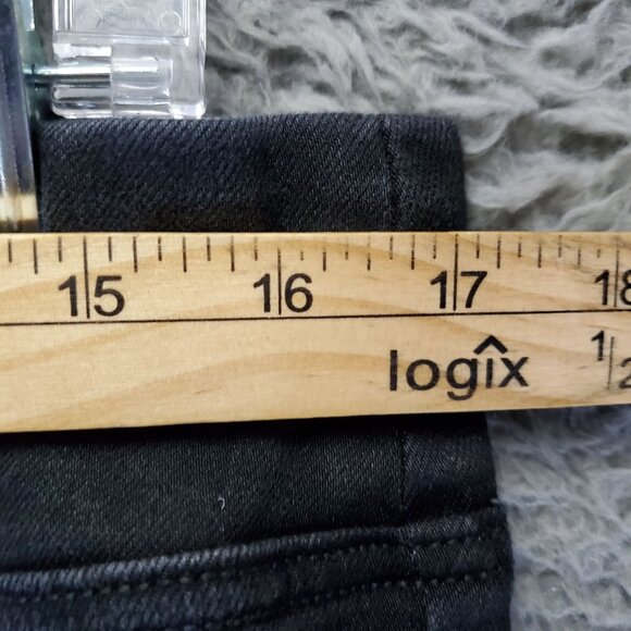 Old Navy Jeans Womens 14 Black High-Rise Weekender Flare Stretch Pull-On Crop - Picture 5 of 10